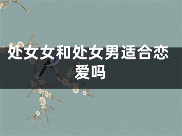 处女女和处女男适合恋爱吗