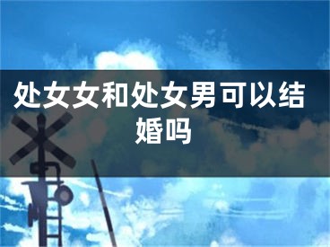 处女女和处女男可以结婚吗