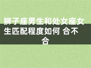 狮子座男生和处女座女生匹配程度如何 合不合