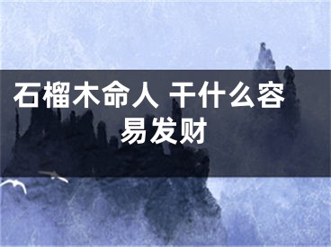 石榴木命人 干什么容易发财