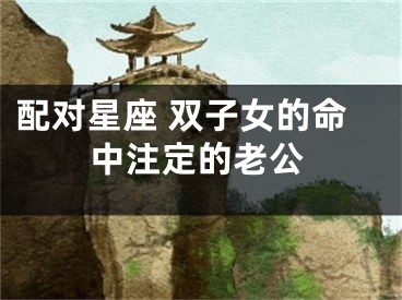配对星座 双子女的命中注定的老公