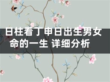 日柱看丁申日出生男女命的一生 详细分析