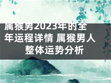 属猴男2023年的全年运程详情 属猴男人整体运势分析