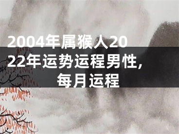 2004年属猴人2022年运势运程男性,每月运程