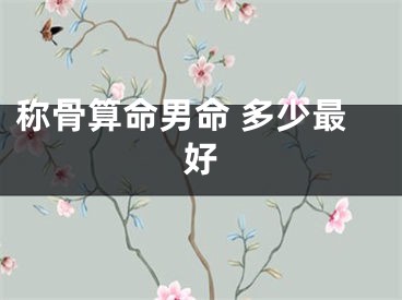 称骨算命男命 多少最好