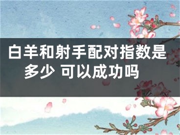 白羊和射手配对指数是多少 可以成功吗