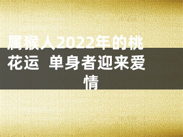 属猴人2022年的桃花运  单身者迎来爱情