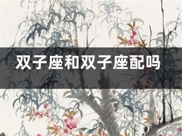 双子座和双子座配吗