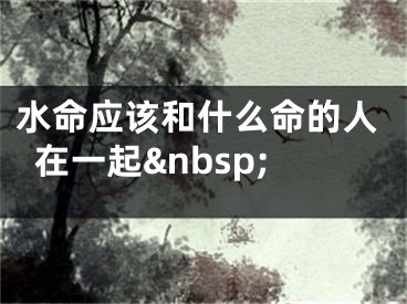 水命应该和什么命的人在一起&nbsp;