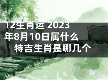 12生肖运 2023年8月10日属什么 特吉生肖是哪几个