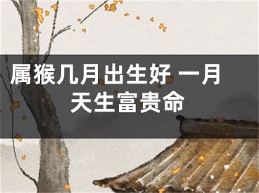 属猴几月出生好 一月天生富贵命