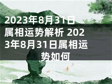 2023年8月31日属相运势解析 2023年8月31日属相运势如何