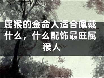 属猴的金命人适合佩戴什么，什么配饰最旺属猴人