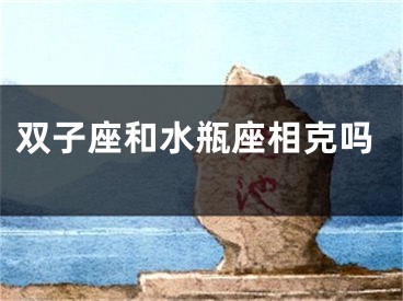 双子座和水瓶座相克吗