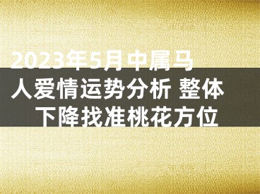 2023年5月中属马人爱情运势分析 整体下降找准桃花方位