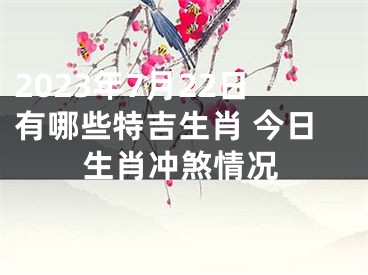2023年7月22日有哪些特吉生肖 今日生肖冲煞情况