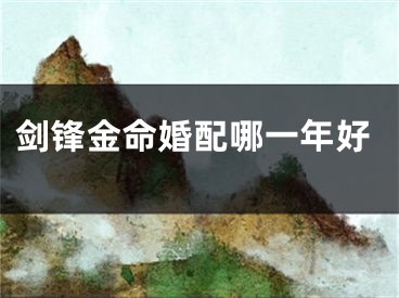 剑锋金命婚配哪一年好