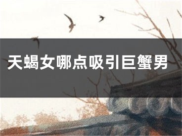 天蝎女哪点吸引巨蟹男