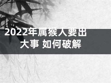 2022年属猴人要出大事 如何破解