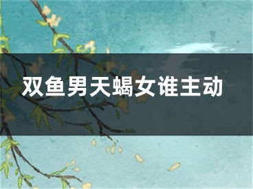双鱼男天蝎女谁主动