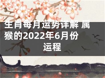 生肖每月运势详解 属猴的2022年6月份运程