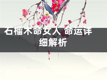 石榴木命女人 命运详细解析