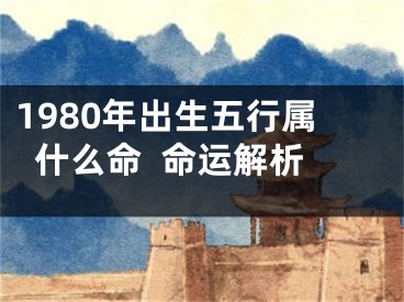 1980年出生五行属什么命  命运解析