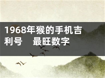 1968年猴的手机吉利号    最旺数字