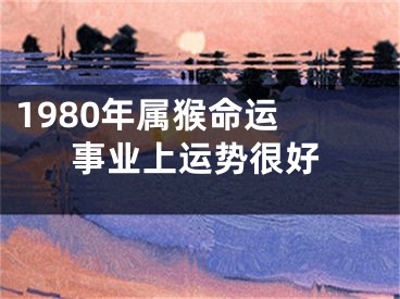 1980年属猴命运 事业上运势很好
