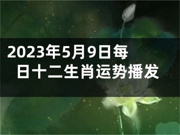 2023年5月9日每日十二生肖运势播发