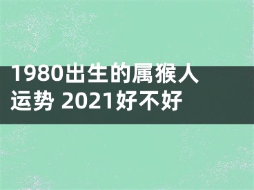 1980出生的属猴人运势 2021好不好