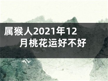 属猴人2021年12月桃花运好不好