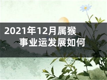 2021年12月属猴事业运发展如何