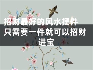 招财最好的风水摆件 只需要一件就可以招财进宝