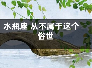 水瓶座 从不属于这个俗世