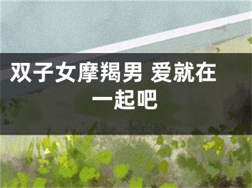 双子女摩羯男 爱就在一起吧