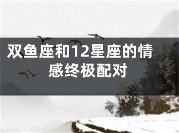 双鱼座和12星座的情感终极配对
