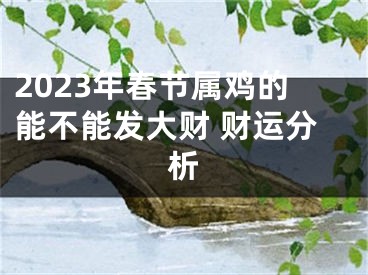 2023年春节属鸡的能不能发大财 财运分析