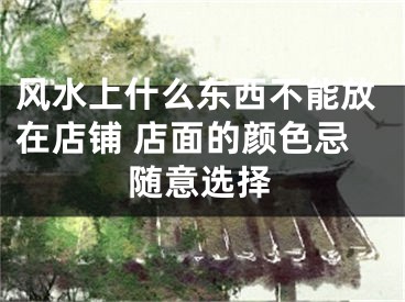风水上什么东西不能放在店铺 店面的颜色忌随意选择