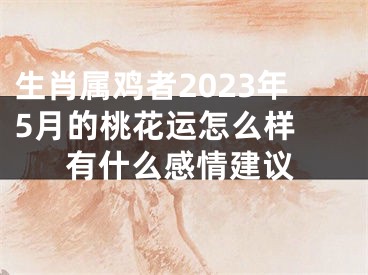 生肖属鸡者2023年5月的桃花运怎么样 有什么感情建议
