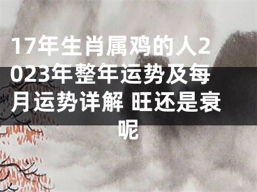 17年生肖属鸡的人2023年整年运势及每月运势详解 旺还是衰呢