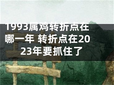 1993属鸡转折点在哪一年 转折点在2023年要抓住了