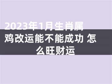 2023年1月生肖属鸡改运能不能成功 怎么旺财运