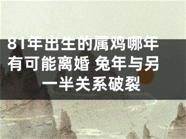 81年出生的属鸡哪年有可能离婚 兔年与另一半关系破裂