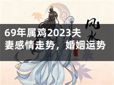 69年属鸡2023夫妻感情走势，婚姻运势