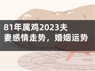 81年属鸡2023夫妻感情走势，婚姻运势
