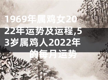1969年属鸡女2022年运势及运程,53岁属鸡人2022年的每月运势