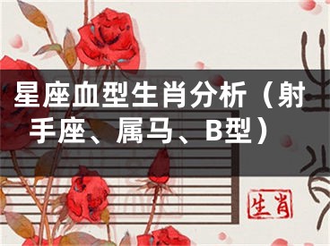 星座血型生肖分析（射手座、属马、B型）