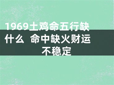 1969土鸡命五行缺什么  命中缺火财运不稳定