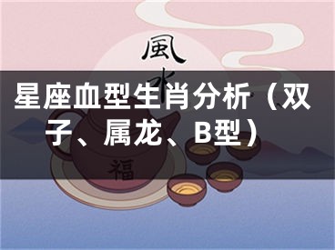 星座血型生肖分析（双子、属龙、B型）